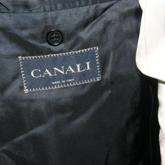 Canali 13320 Drop 7 Navy Blue Striped Two Button Suit 42L - Picture 11 of 13
